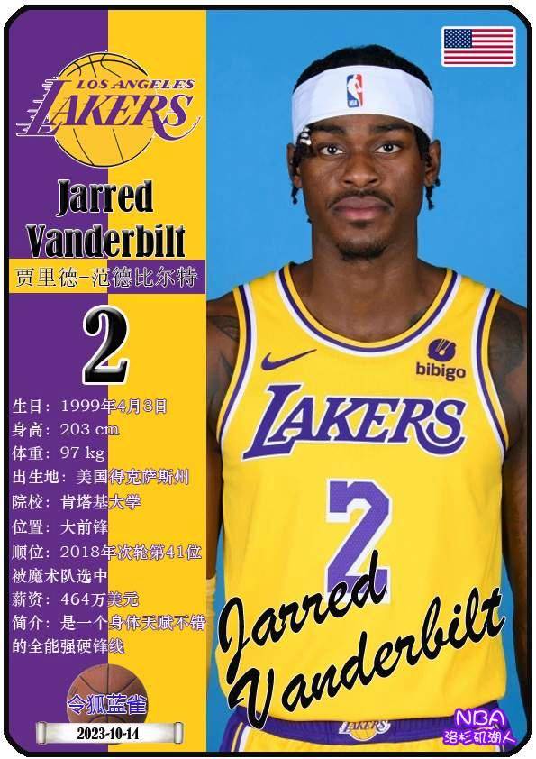 球星卡（NBA）：洛杉矶湖人队17人一览（25/26赛季）